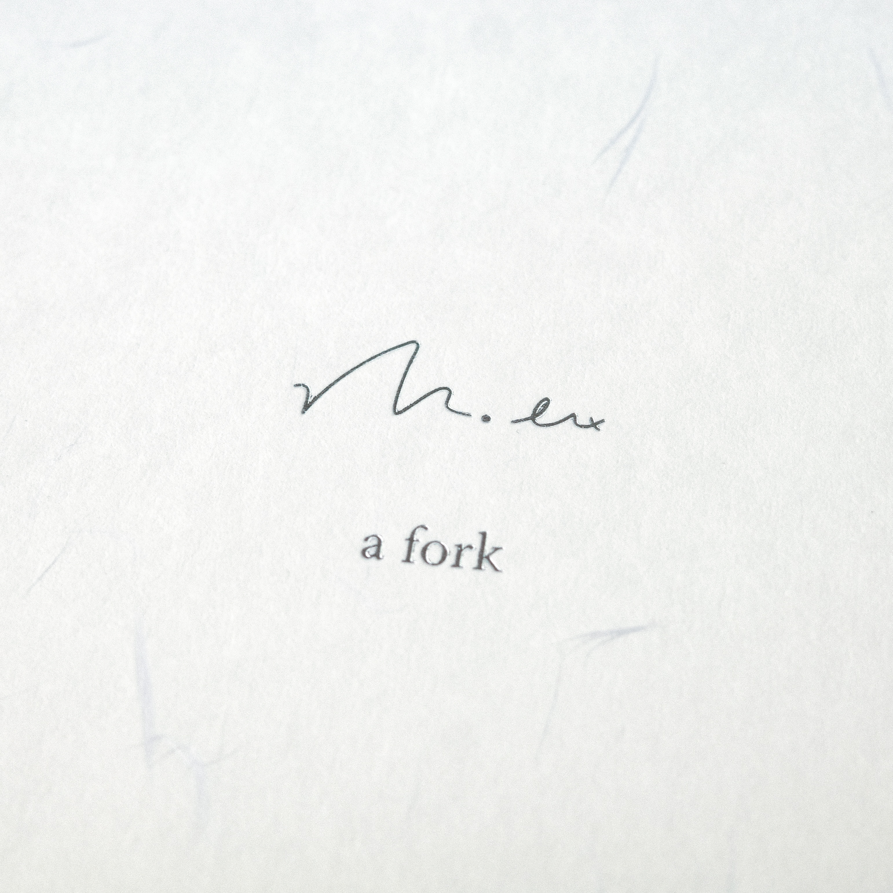 「a fork」セットリストポストカード